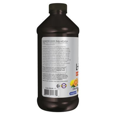 Рідкий Л-Карнітин Now Foods L-Carnitine Liquid 3000 мг (473 мл)