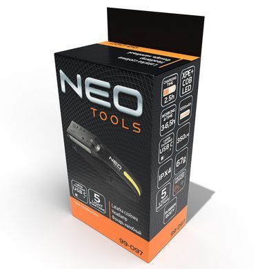 Ліхтар Neo Tools 99-097, налобний, акумуляторний, сенсорний, 350 лм 99-097 фото