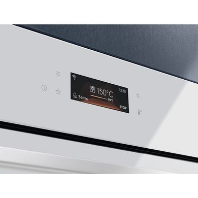 Electrolux Духова шафа електрична, 72л, A+, пара, дисплей, конвекція, піроліз, телескопічні напрямні, білий (379095) EOE8P39WV фото
