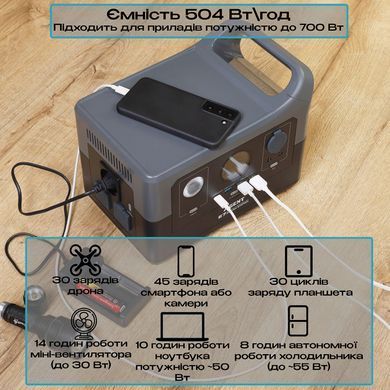 Портативна електростанція AGENT E7 700W 504WH AGE7 фото
