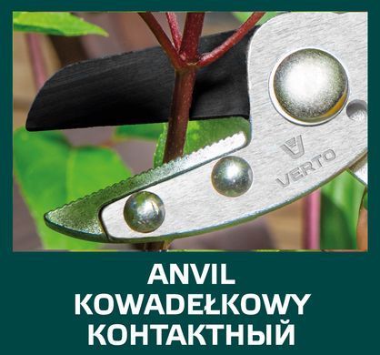 Секатор VERTO 15G201 &ndash; с тефлоновым покрытием и блокировкой, диаметр реза 10 мм. 15G201 фото