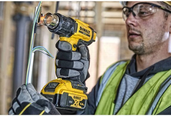 Фен будівельний акумуляторний - DeWALT DCE530N - пістолет гарячого повітря DCE530N фото