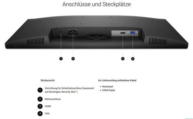 Монітор DELL 23.8" SE2425HM D-Sub, HDMI, IPS, 100Hz (389328) 210-BQZT фото