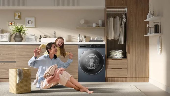 TCL Пральна машина фронтальна, 8кг, 1400, A+++, 53см, дисплей, пара, інвертор, сірий (384746) FP0834SA1UA фото