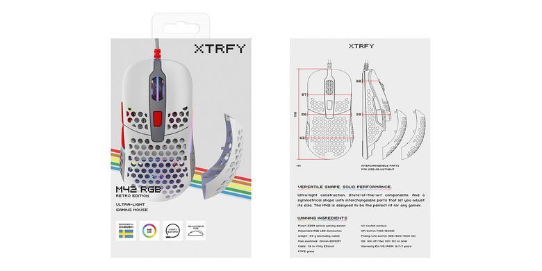 Cherry Xtrfy Мышь игровая M42 RGB USB Retro XG-M42-RGB-RETRO фото