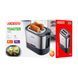 Тостер ARDESTO Steel Collection T-K210 1000 Вт, метал+пластик, сріблясто-чорний (362336) T-K210