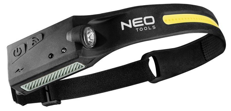 Ліхтар Neo Tools 99-097, налобний, акумуляторний, сенсорний, 350 лм 99-097 фото