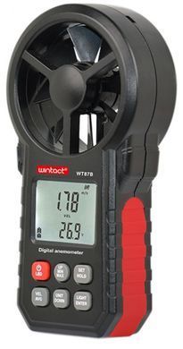 Анемометр крильчастий USB, Bluetooth 0,3-30 м/с, -10-45 &deg;C WINTACT WT87B
