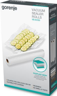 Рулони для вакуумування Gorenje, 28х300см, 3 шт (346759) VB28/300 фото