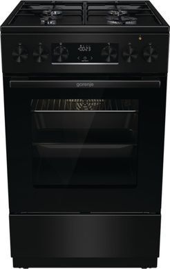 Gorenje Плита комбінована, 62л, 50x60см, дисплей, IconLed, емальовані, чорний (375219) GK5C60BJ фото