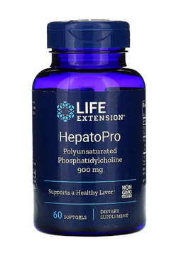 Фосфатидилхолін, Hepatopro, Life Extension, 900 мг, 60 гелевих капсул