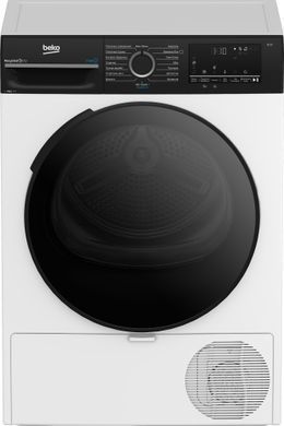 Beko Сушильна машина тепловий насос, 8кг, A++, 60см, дисплей, підсвітка барабану, пар, білий (383293) BM3T48239WPBB2 фото