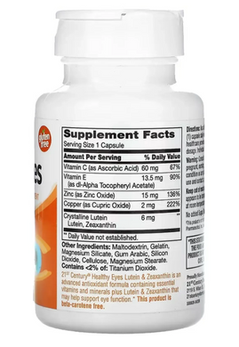 Healthy Eyes Lutein & Zeaxanthin - 60 caps
