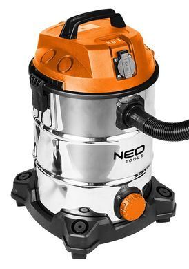 Neo Tools Профессиональный пылесос, 1400Вт, 18 кПа, контейнер 30л, HEPA, колеса, 5.92кг (380003) 04-738 фото