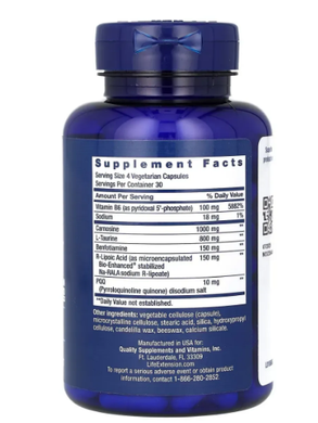Оптимізатор енергії з PQQ Life Extension (Mitochondrial Energy Optimizer with PQQ) 120 капсул