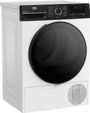 Beko Сушильна машина тепловий насос, 8кг, A++, 60см, дисплей, підсвітка барабану, пар, білий (383293) BM3T48239WPBB2 фото