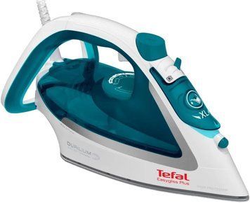 Tefal Праска Easygliss Plus, 2500Вт, 270мл, паровий удар -195гр, постійна пара - 45гр, керам. підошва, біло-блакитний (356642) FV5718E0 фото