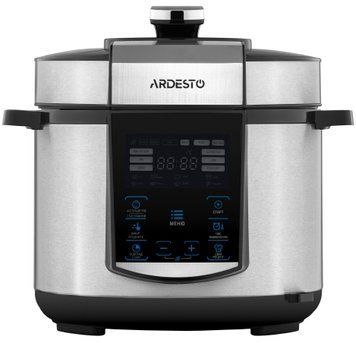 Мультиварка-скороварка ARDESTO MPC-P225, 900Вт, чаша-5л, электр. управление, книга рецептов, нерж. сталь+пластик, серебристая (364579) MPC-P225 фото
