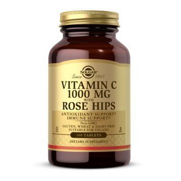 Вітамін С із шипшиною Solgar (Vitamin C with Rose Hips) 500 мг 100 таблеток
