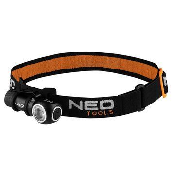 Налобний ліхтар Neo Tools 90-027 з 4 режимами, дальність 90 м, зарядка через USB 99-027 фото