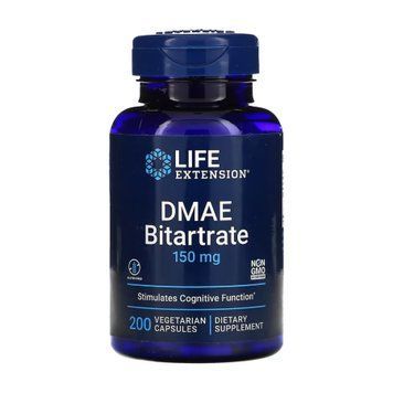 DMAE Bitartrate 150mg - 200 vcaps Life Extension