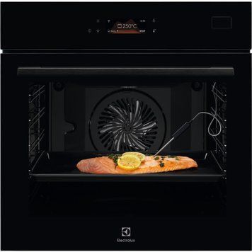 Electrolux Духовой шкаф электрический, 70л, А++, пар, дисплей, конвекция, ф-ция пароварки, черный LOB8S39WZ фото