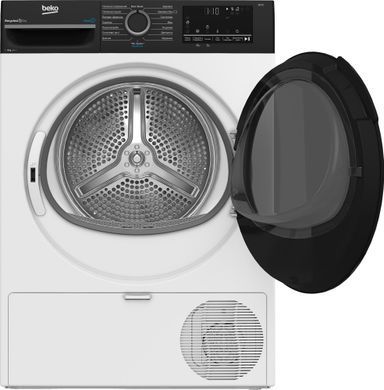 Beko Сушильна машина тепловий насос, 8кг, A++, 60см, дисплей, підсвітка барабану, пар, білий (383293) BM3T48239WPBB2 фото
