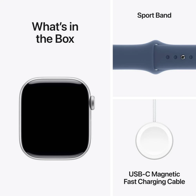 Смарт годинник APPLE Watch S10 GPS 42mm Silver Alum Denim Sp/b - S/M MWWA3QH/A фото