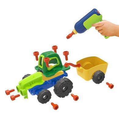 Конструктор Edu-Toys Трактор з шуруповертом 29 деталей (JS030) dt_2643 фото