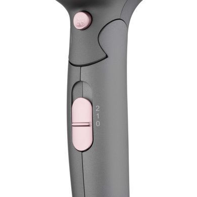 ARDESTO Фен Pink Touch, 2000Вт, 2 швидкості, 2 темп.режими, складана ручка, сірий+рожевий (377973) HD-R350PT фото