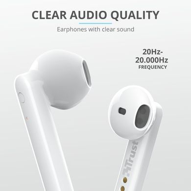 Наушники Trust Primo Touch True Wireless Mic White 23783_TRUST фото