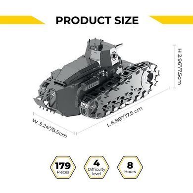 Колекційна модель-конструктор Metal Time Nimble Fighter Танк Renault FT-17 механічний (MT010) dt_94826 фото