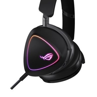 Гарнітура ігрова ASUS ROG Delta II, 3.5мм/BT/WL, RGB, 2м, чорний (380107) 90YH03W0-BHUA00 фото