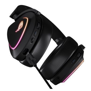 Гарнітура ігрова ASUS ROG Delta II, 3.5мм/BT/WL, RGB, 2м, чорний (380107) 90YH03W0-BHUA00 фото