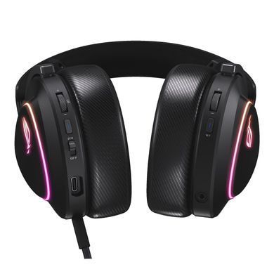 Гарнітура ігрова ASUS ROG Delta II, 3.5мм/BT/WL, RGB, 2м, чорний (380107) 90YH03W0-BHUA00 фото
