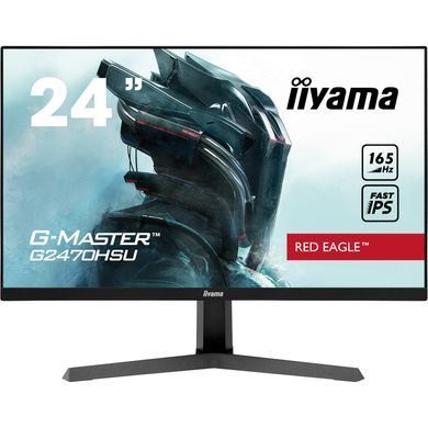 23.8" 16:9 Fast IPS РК ігровий монітор, 1920х1080, 0,2 мс (MPRT), 180 Гц, Adaptive Sync, 1xHDMI 1.4/ IIYAMA G2470HS-B1 3727961 фото