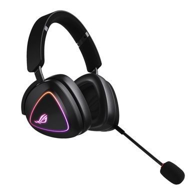 Гарнітура ігрова ASUS ROG Delta II, 3.5мм/BT/WL, RGB, 2м, чорний (380107) 90YH03W0-BHUA00 фото