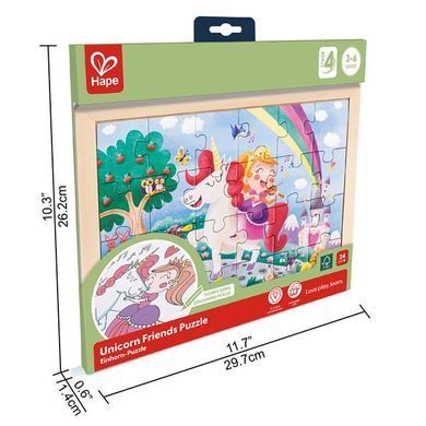 Пазл Hape Единороги с раскраской (E1642) dt_28427 фото