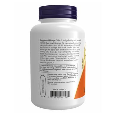 Evening Prim Oil Org 1000mg - 90 vgels Now Foods