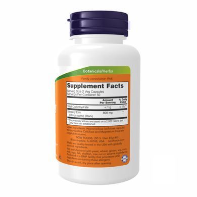 Slippery Elm 400 mg - 100 vcaps Now Foods