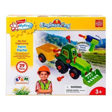 Конструктор Edu-Toys Трактор з шуруповертом 29 деталей (JS030) dt_2643 фото