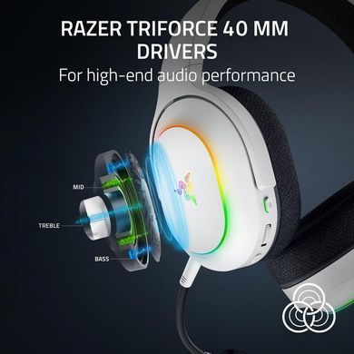 Гарнітура ігрова Razer Barracuda X Chroma, BT/WL, RGB, білий (387200) RZ04-05220200-R3M1 фото