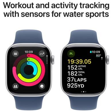 Смарт годинник APPLE Watch S10 GPS 42mm Silver Alum Denim Sp/b - S/M MWWA3QH/A фото