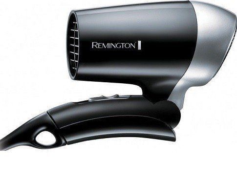 Remington Фен дорожный On The Go, 1400Вт, режимов-2, складная ручка, черный D2400 фото