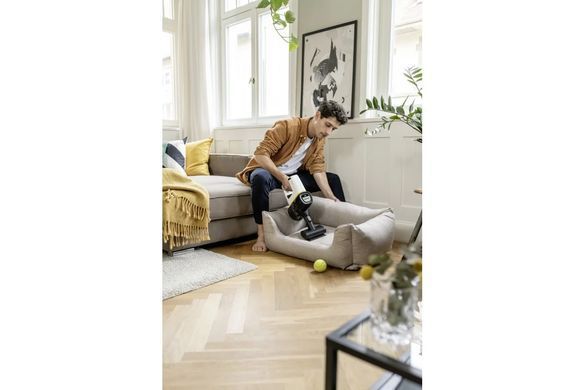 Karcher Пылесос безпроводной VC 4 Cordless myHome Pet, 80Вт, конт пил -0.65л, автон. работа до 30мин, вес-2.4кг, НЕРА, белый 1.198-633.0 фото
