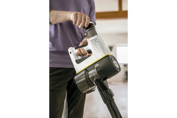 Karcher Пылесос безпроводной VC 4 Cordless myHome Pet, 80Вт, конт пил -0.65л, автон. работа до 30мин, вес-2.4кг, НЕРА, белый 1.198-633.0 фото