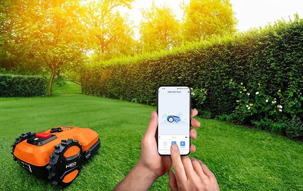 Робот-газонокосарка NEO TOOLS E+ 04-621 для газонів до 600 м2, з док-станцією та акумулятором 04-621 фото