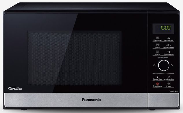 Panasonic Мікрохвильова піч інверторна з грилем 23л, Panasonic NN-GD38HSZPE (291798) NN-GD38HSZPE фото