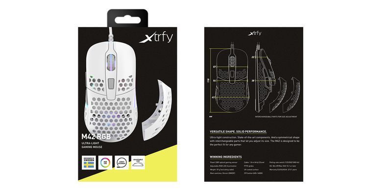 Cherry Xtrfy Мышь игровая M42 RGB USB White XG-M42-RGB-WHITE фото