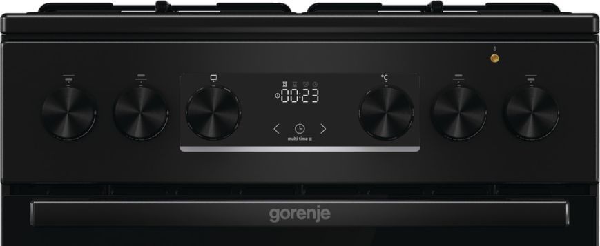 Gorenje Плита комбінована, 62л, 50x60см, дисплей, IconLed, емальовані, чорний (375219) GK5C60BJ фото
